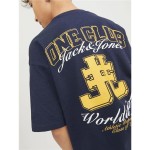 Tricou cu Mânecă Scurtă pentru Copii Jack & Jones Jorcole Back Print Tee Ss Bleumarin
