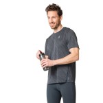 Tricou cu Mânecă Scurtă Unisex Odlo Neck S/S Zeroweight Enginee Gri