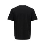 Tricou cu Mânecă Scurtă Bărbați Only & Sons Onskolton Reg Beach Negru