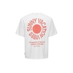 Tricou cu Mânecă Scurtă Bărbați Only & Sons Kasen Rlx Alb