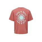 Tricou cu Mânecă Scurtă Bărbați Only & Sons Onskasen Rlx Somon