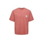 Tricou cu Mânecă Scurtă Bărbați Only & Sons Onskasen Rlx Somon