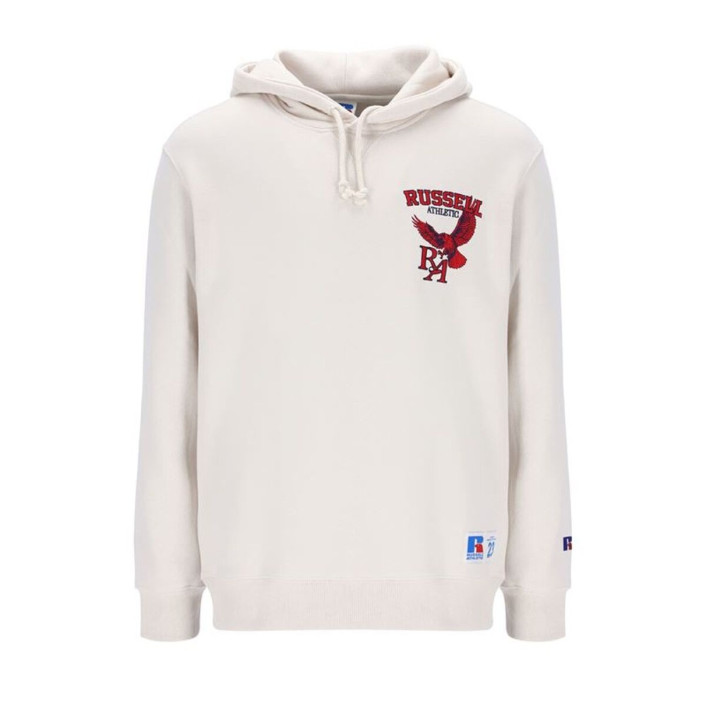 Hanorac cu Glugă Bărbați Russell Athletic Hoody Barry Alb