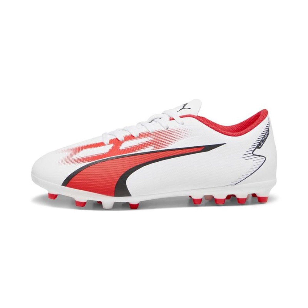 Ghete de Fotbal pentru Copii Puma Ultra Play Mg Alb