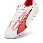 Ghete de Fotbal pentru Copii Puma Ultra Play Mg Alb