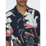 Cămașă Only & Sons Onsbertil Reg Bleumarin