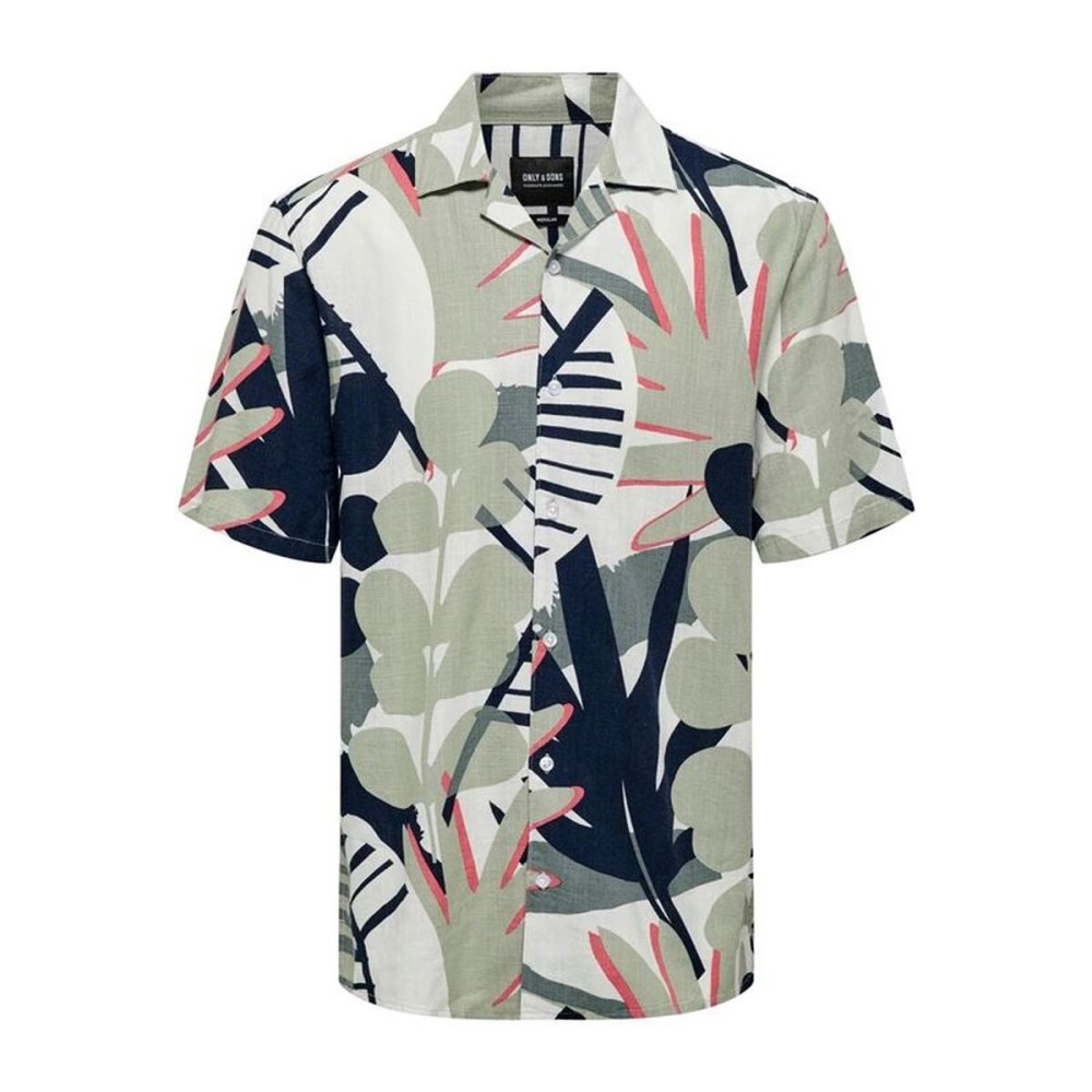 Cămașă Only & Sons Onsbertil Reg Visc Linen Tea Kaki