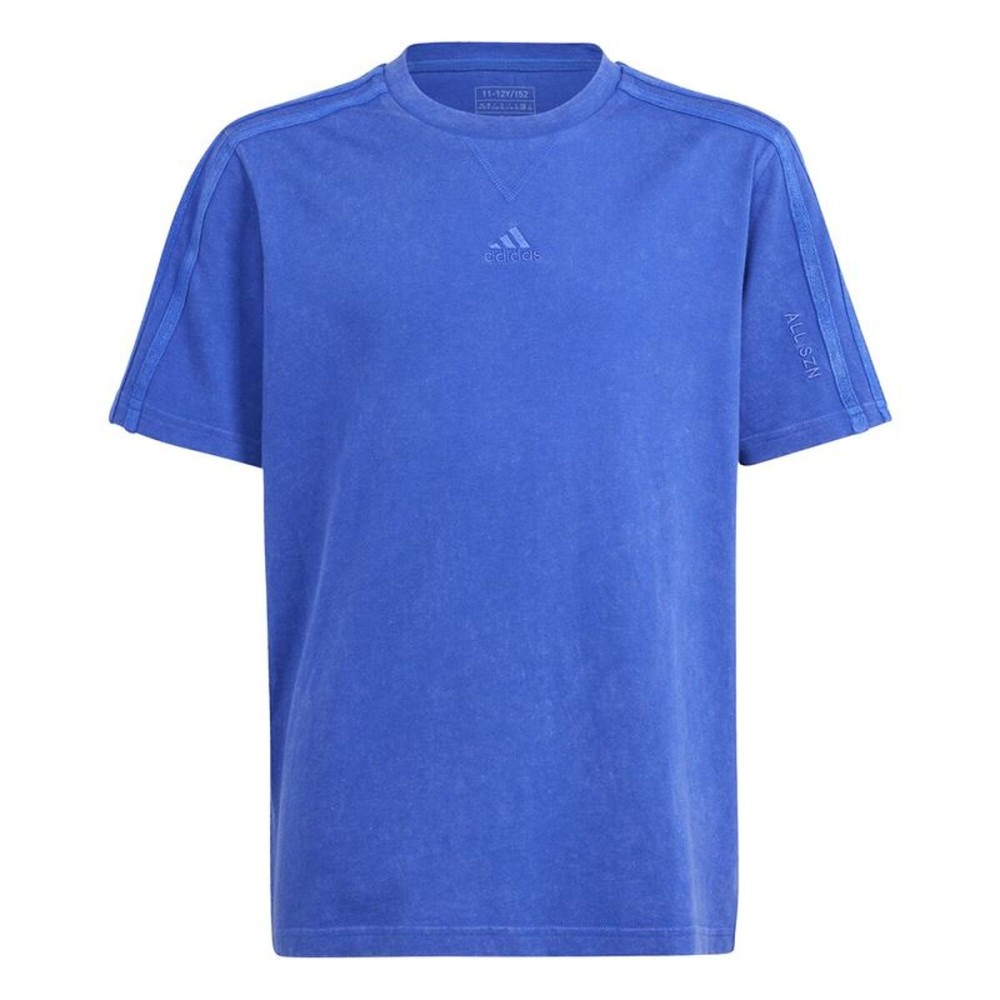 Tricou cu Mânecă Scurtă pentru Copii Adidas IS4648 7-8 Ani Albastru