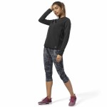 Tricou cu Mânecă Lungă Femei Reebok Thermowarm Deltapeak Negru