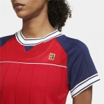 Tricou cu Mânecă Scurtă Femei Nike Tenis Albastru Roșu