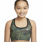 Sutien Sport Nike Dri-FIT Swoosh Negru/Verde Infantil