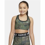 Sutien Sport Nike Dri-FIT Swoosh Negru/Verde Infantil