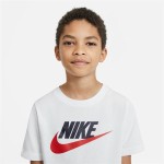Tricou cu Mânecă Scurtă Copii Nike Sportswear Alb