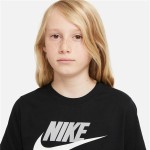 Tricou cu Mânecă Scurtă pentru Copii Nike Sportswear Negru