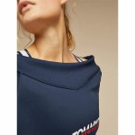 Hanorac fără Glugă Femei Tommy Hilfiger Crop V Neck Albastru închis