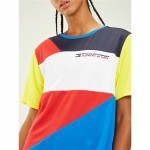 Tricou cu Mânecă Scurtă Femei Tommy Hilfiger Colour-Blocked Albastru