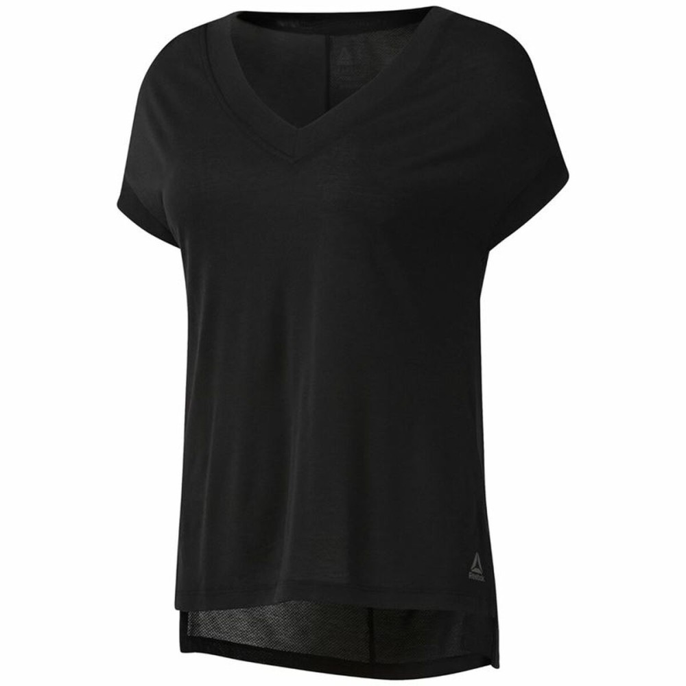 Tricou cu Mânecă Scurtă Femei Reebok Wor Supremium Detail Negru
