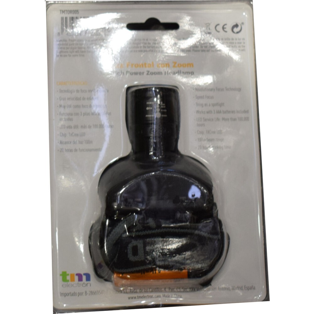 Lanternă LED pentru Cap TM Electron Zoom Negru