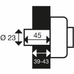 Încuietoare cu mortar Yale YV25BT-45/SC Oțel Uși Ø 23 mm