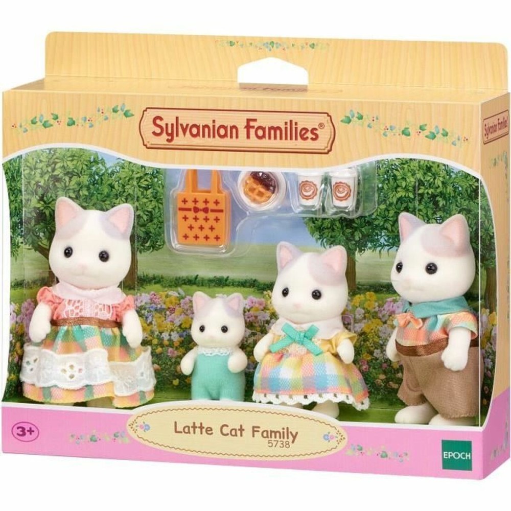Accesorii pentru căsuțe de păpuși Sylvanian Families 5738 Latte Cat Family