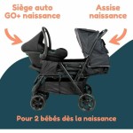 Cărucior de plimbat bebe Bambisol Negru