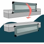 Bară de siguranță pentru pat Looping BL5003G 44 x 150 cm Gri