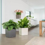 Ghiveci cu auto-udare Lechuza Alb 40 x 40 cm polipropilenă Plastic