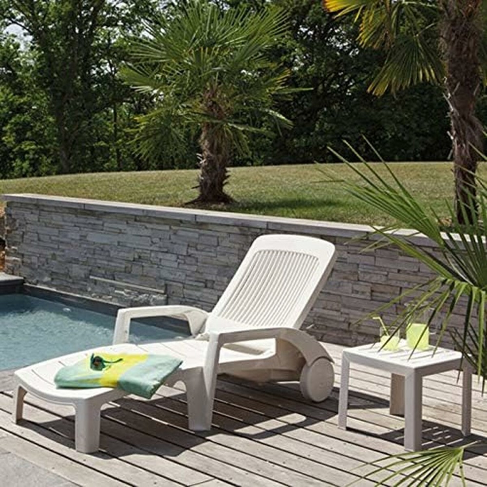 Masa laterală Grosfillex Alb Rășină Plastic 40 x 40 x 35 cm