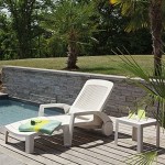 Masa laterală Grosfillex Alb Rășină Plastic 40 x 40 x 35 cm