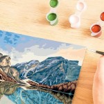 Set de pictură pe numere Ravensburger Lake Views 30 x 40 cm