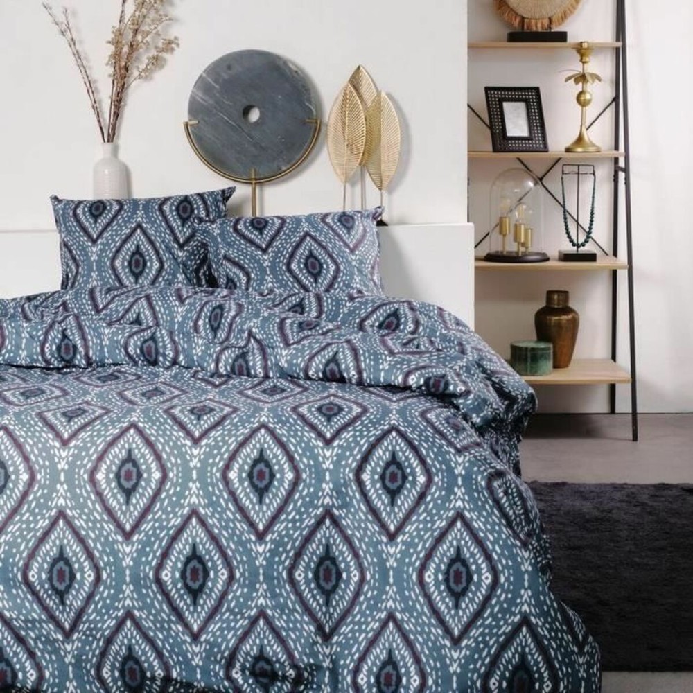 Set husă de pătură TODAY Romb 220 x 240 cm Albastru 3 Piese