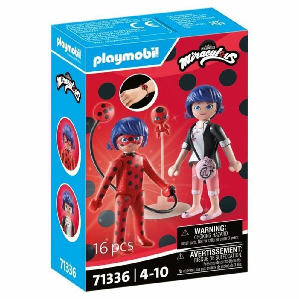 Playset Playmobil 71336 Miraculous: Marinette & Ladybug 16 Piese