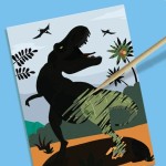 Set pentru desen SES Creative 2 in 1 Dinosaurs