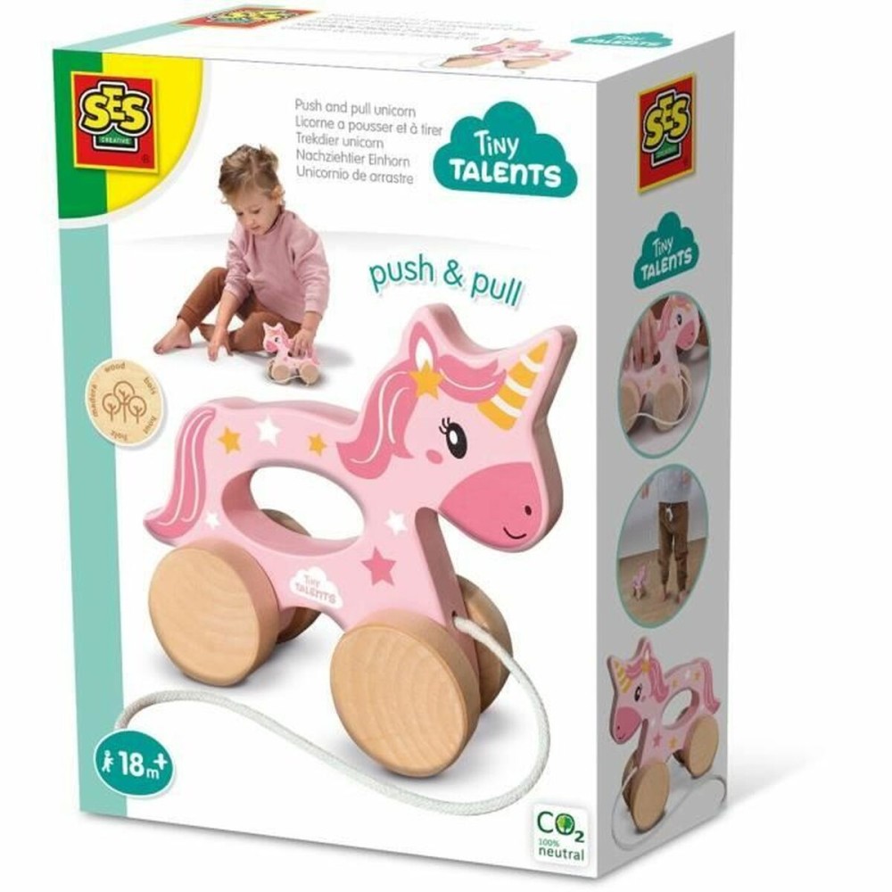 Figura îmbinată SES Creative Unicornio de madera 2 en 1 Unicorn