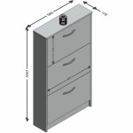 Pantofar FMD Alb 58,5 x 104,5 x 17 cm