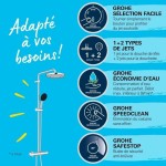 Coloana de dus Grohe Vitalio Start System 250 ABS 22 mm 25 cm