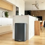 Pubelă Kitchen Move Gri Oțel inoxidabil 50 L