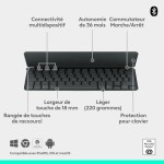 Husă pentru Tabletă și Tastatură Logitech Keys-to-Go 2 Gri Graphite