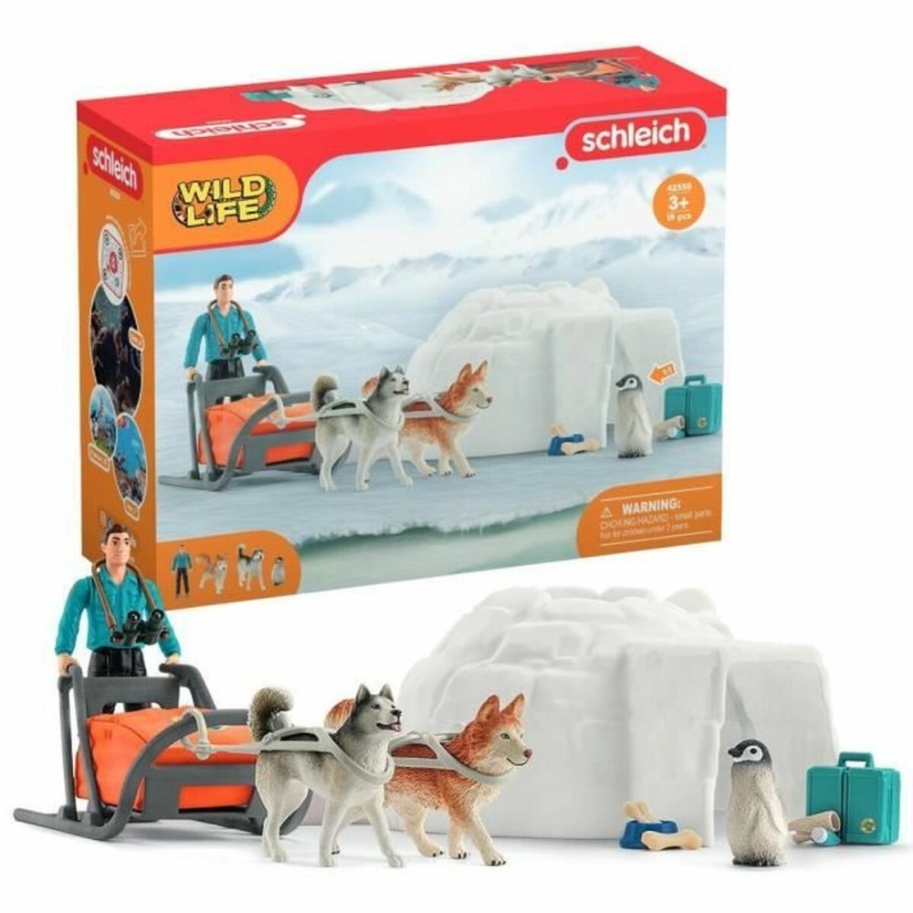 Playset Schleich 42558 Wild Life Antarctica Expedition Set 16 Piese 19 Piese