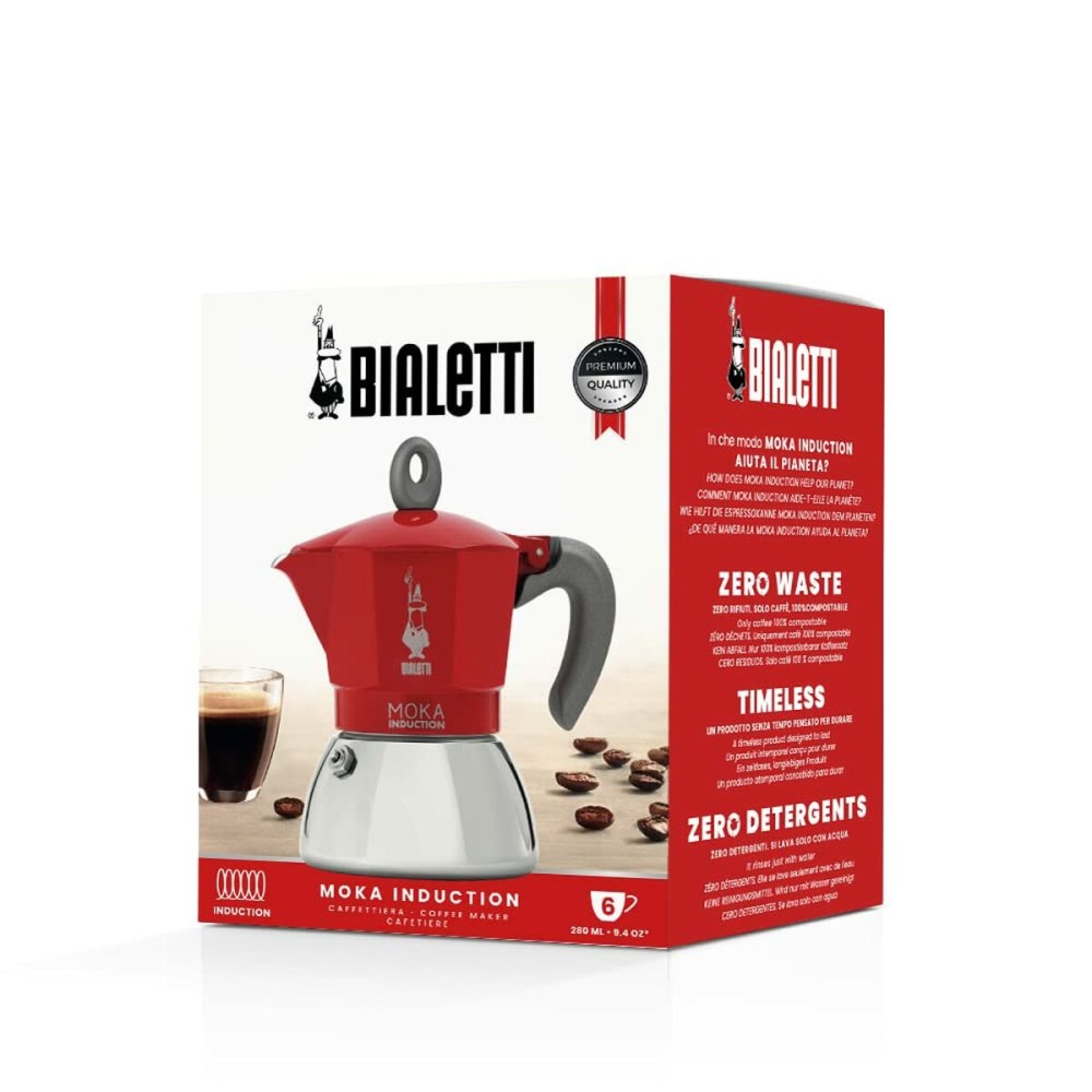 Cafetieră Italiană Bialetti Moka Induction rouge Metal