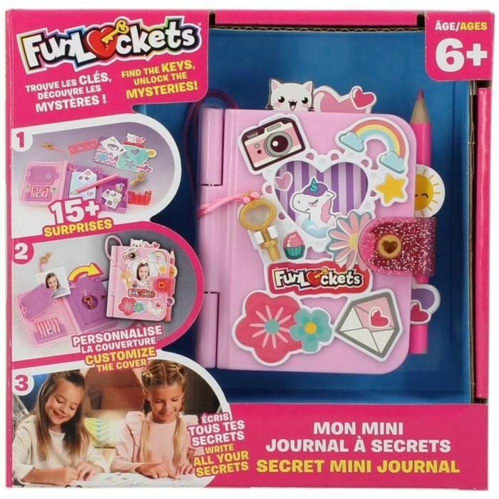 Agendă cu Accesorii Funlockets Mini Roz