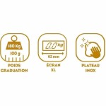 Cântar Digital de Baie Little Balance 8159 Negru Oțel Oțel inoxidabil 180 kg