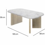 Masa de Cafea Alb 105 x 58 x 39 cm