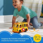 Figurine de Acțiune Fisher-Price Little People-El autobús escolar-Vehículo de empuje musical HYT03