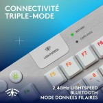 Tastatură Logitech G915 X Alb Franceză AZERTY