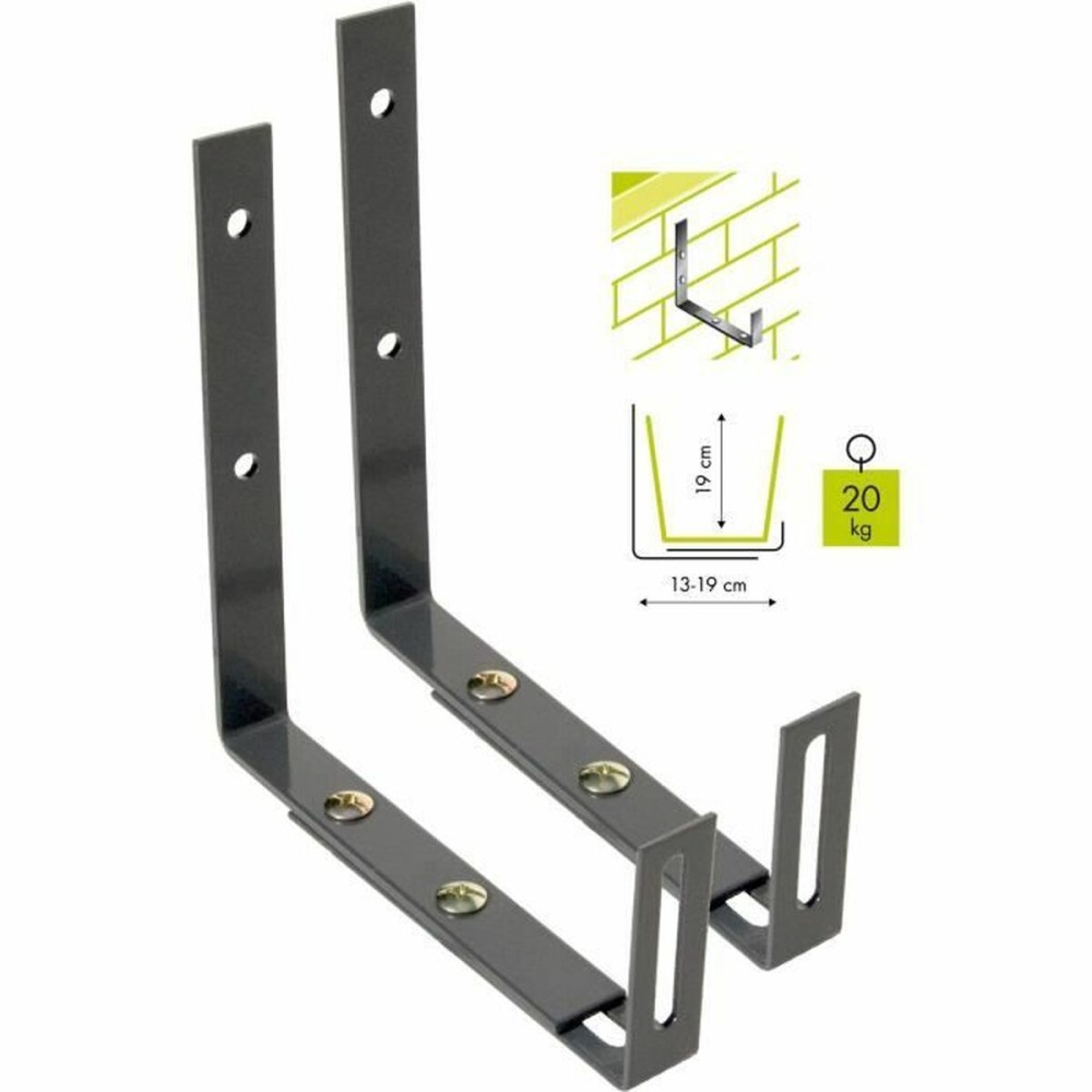 Suport pentru agățat ghivece de grădină Garden ID Wall Hook Negru