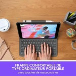 Husă pentru Tabletă Logitech Slim Folio Grafit AZERTY