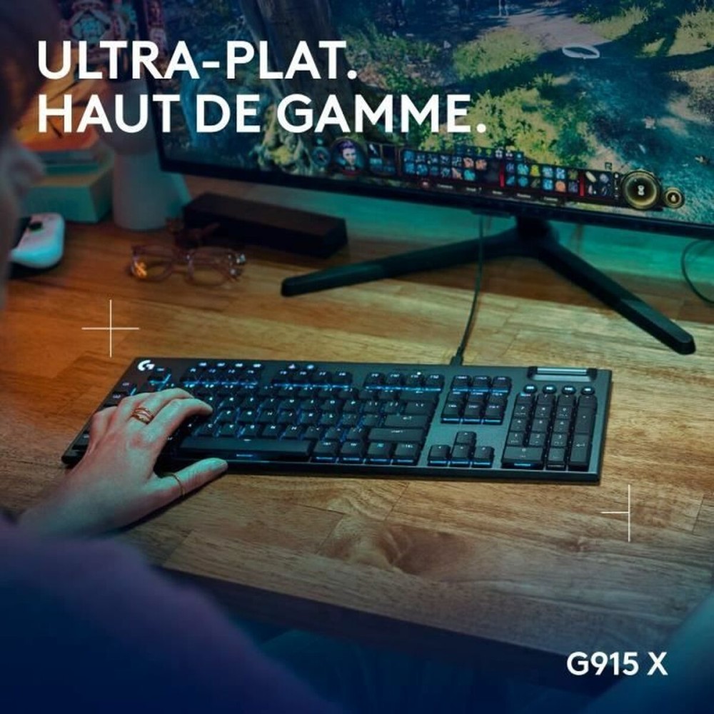 Tastatură Logitech G915 X Negru AZERTY