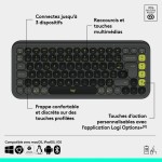 Tastatură Fără Fir Logitech Pop Icon Keys Gri închis AZERTY