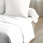 Set de foi HOME LINGE PASSION Flat sheet Alb Pat 180/200